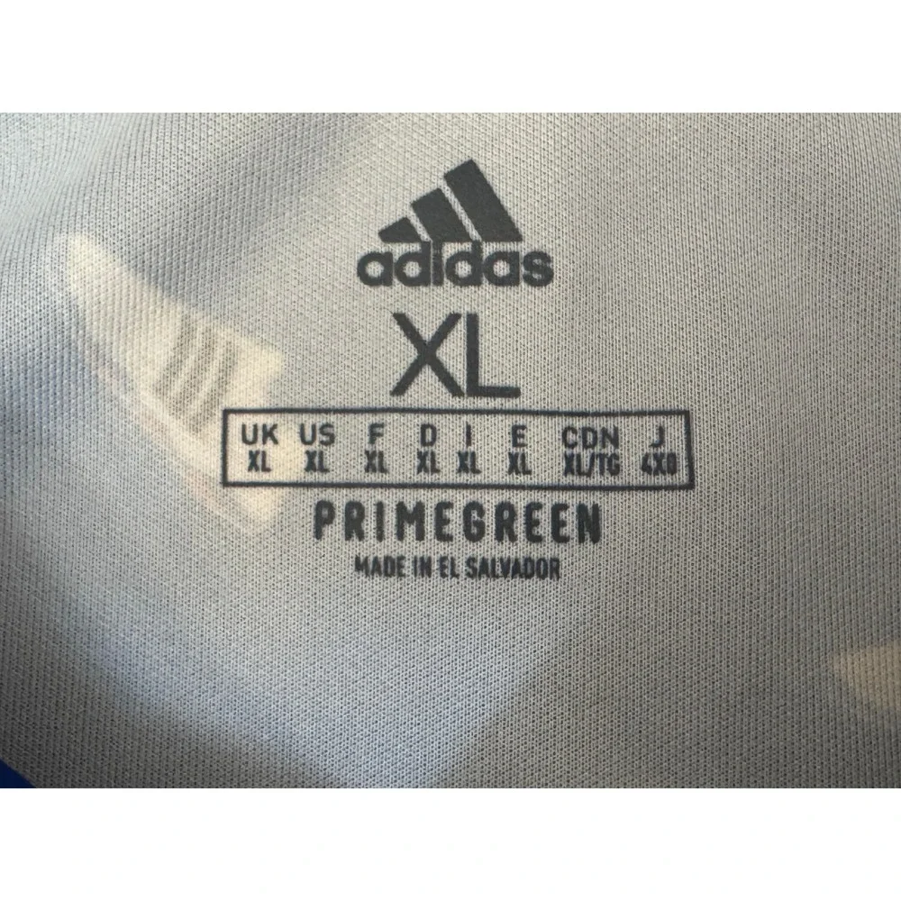 Adidas Primegreen Men's Blue All Over Print Golf Polo Shirt Sneakers XL